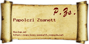Papolczi Zsanett névjegykártya
